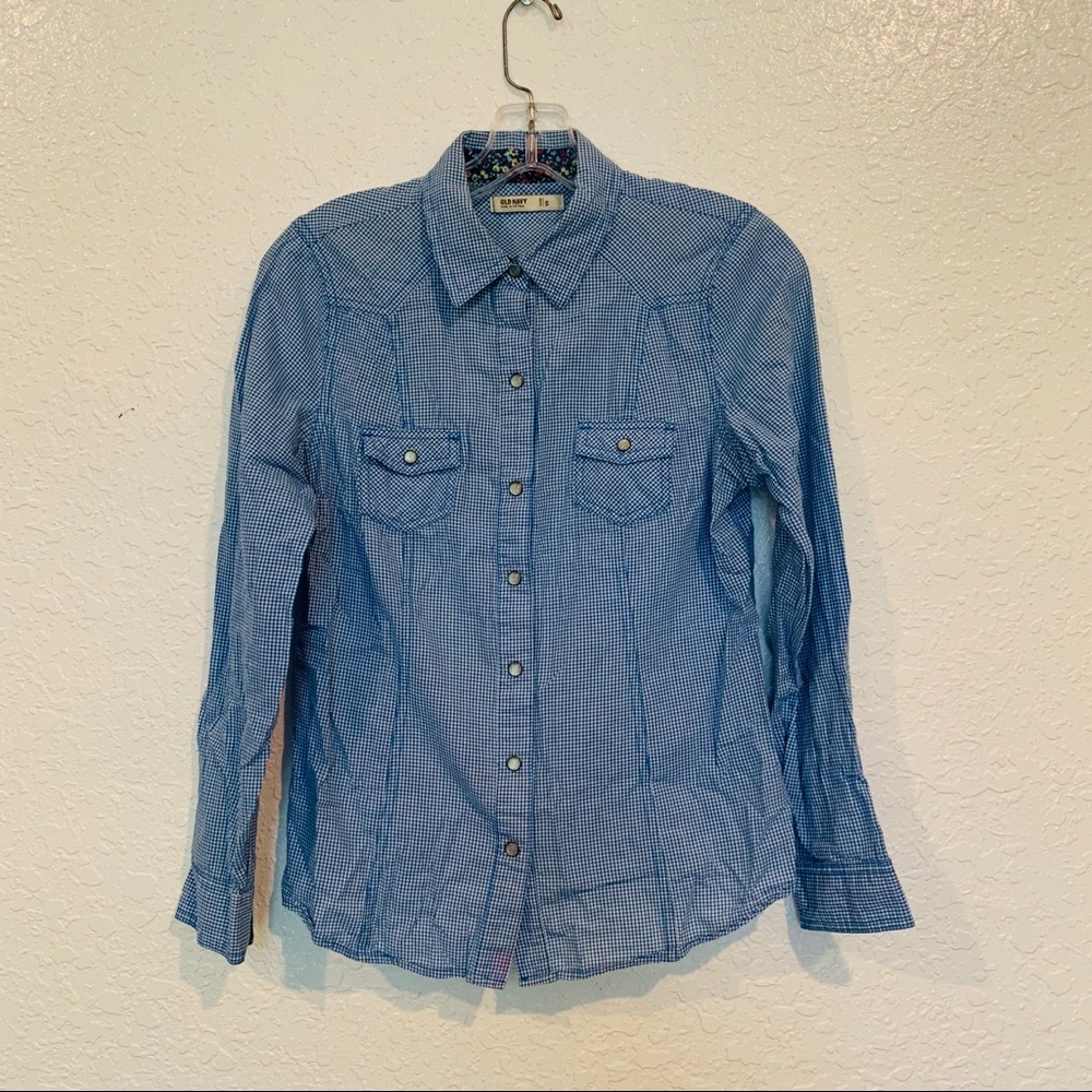 Old Navy Patterned Button Down Shirt Size Small